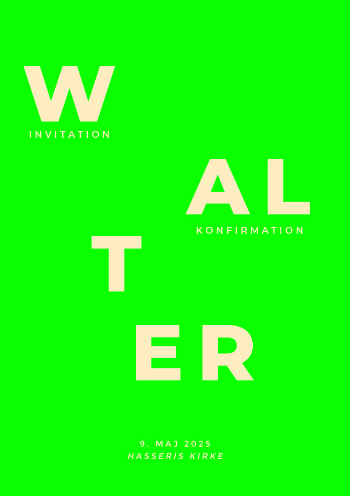 Invitationer - Walter Konfirmation